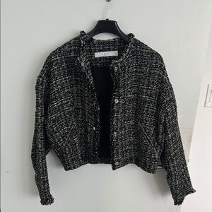 IRO Black and White Tweed Jacket